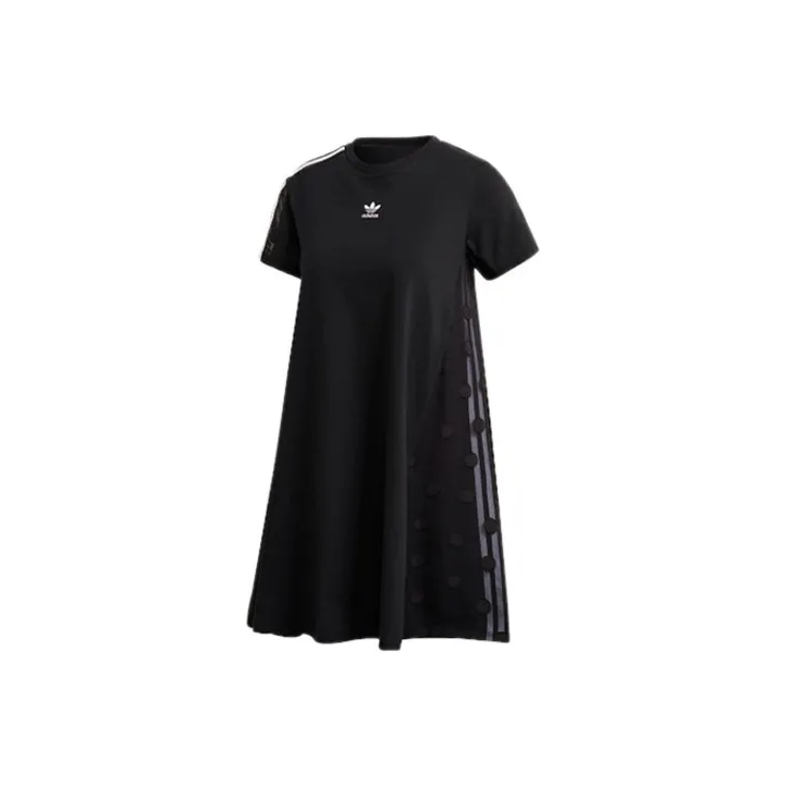 Adidas Originals Short Sleeved Dress Women's Black-0