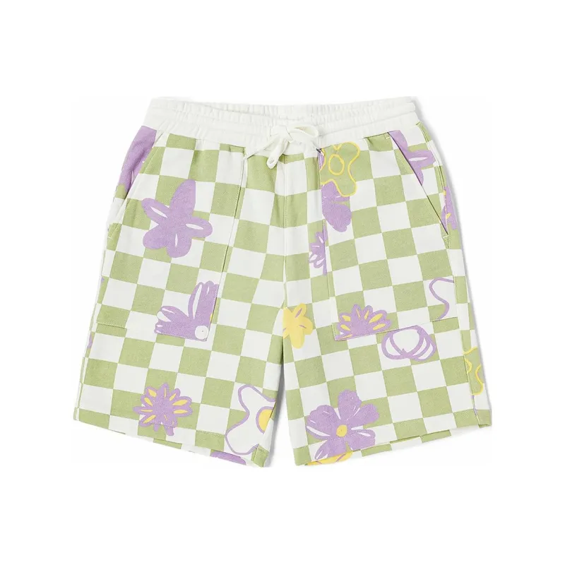 Vans Casual Shorts Women's Green Checkerboard-0