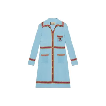 GUCCI Fw22 Tanabata Series Long-Sleeved Dresses Women's Blue