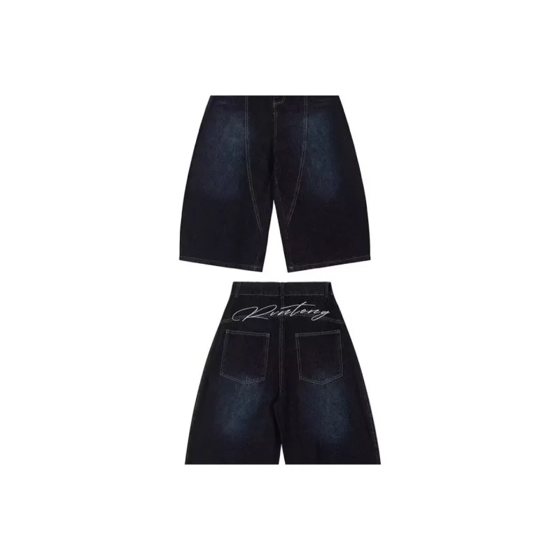 TONYBEAR Denim Shorts Unisex Blue-1