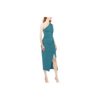 Self portrait Ruched One shoulder Midi Dress