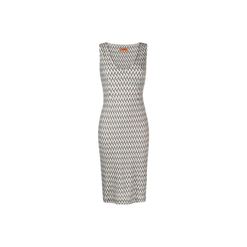 MISSONI Sleeveless Dresses Women's Black White-0
