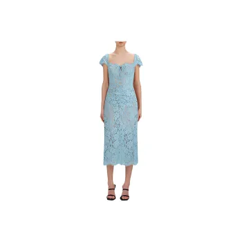 Self portrait Short Sleeved Dresses Women's Mist Blue