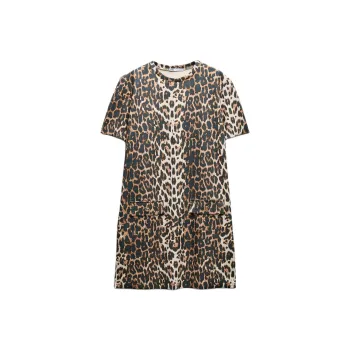 ZARA Short-Sleeved Dresses Women's Red