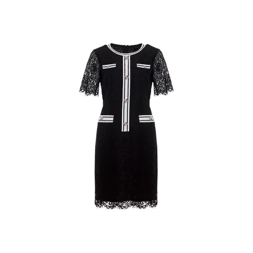 BESIONIA SS22 Short Sleeved Dress Women's Black White