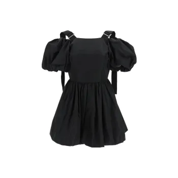 SIMONE ROCHA Cold-Shoulder Balloon-Sleeved Mini Dress