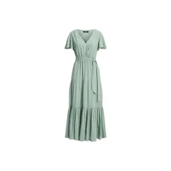 Polo Ralph Lauren Shadow-Gingham Belted Dress Short-Sleeved Dresses Women's Green