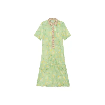 COACH Short Sleeved Dresses Women's Green