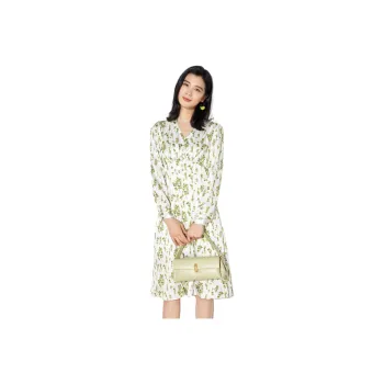 BBLLUUEE Long Sleeved Dress Women's Jade Green