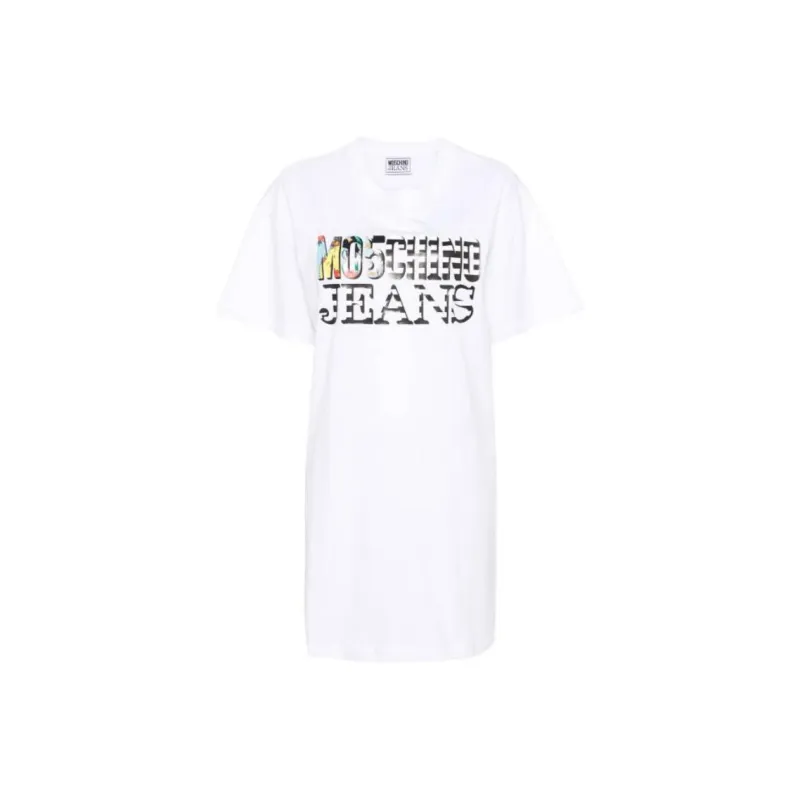 MOSCHINO Jeans Logo Printed Crewneck T Shirt-0