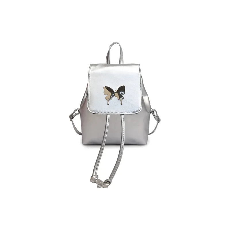 Yalu PU Backpack Unisex Pearl Pink/Pearl White/Pearl Silver-12