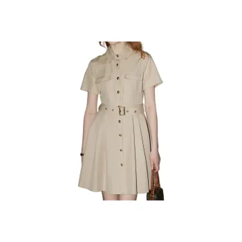 KUHNMARVIN Short Sleeved Dress Women's Khaki