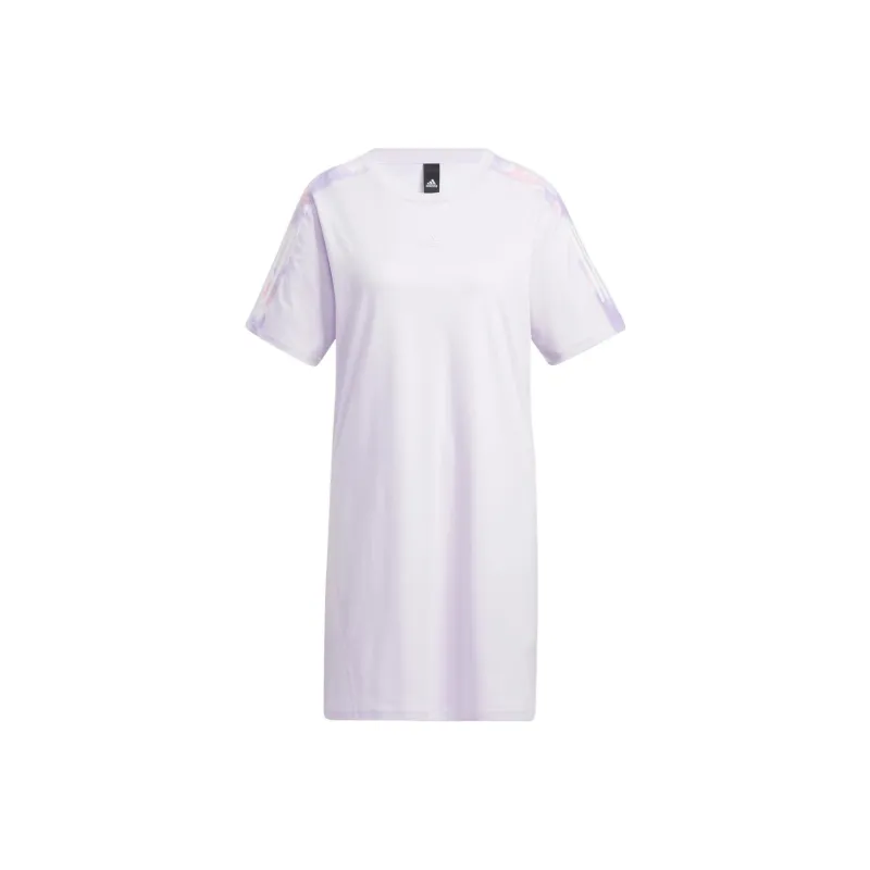 Adidas Short Sleeved Dresses Women's Light Purple-0