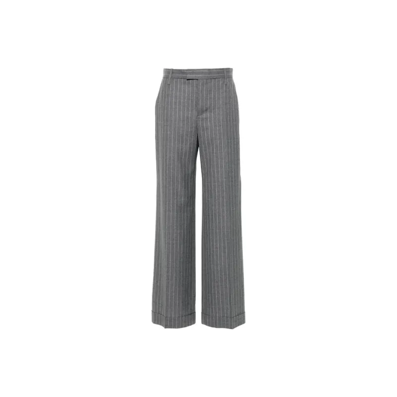 Brunello Cucinelli Pinstriped Wide Leg Trousers-0