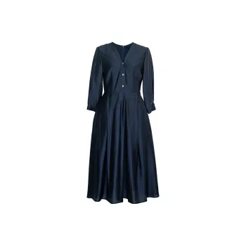 ROEYSHOUSE Long Sleeved Dress Women's Dark Blue