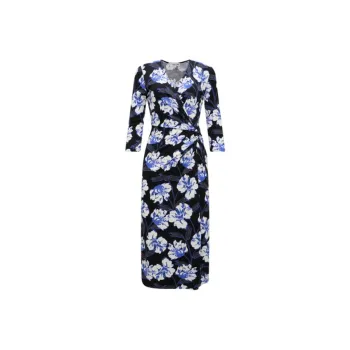 DVF Diane Von Furstenberg FW23 Long-Sleeved Dresses Women's Dark Blue