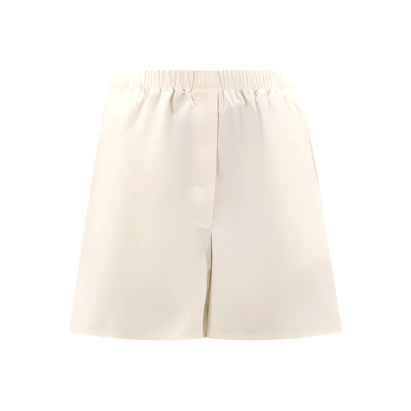 MIU MIU Casual Shorts Unisex Ecru-0
