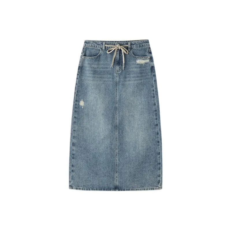 Demana Denim Long Skirts Women's Medium Blue-0
