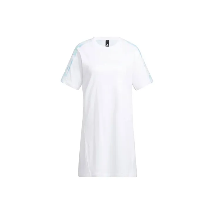 Adidas Short Sleeved Dresses Women's White-0