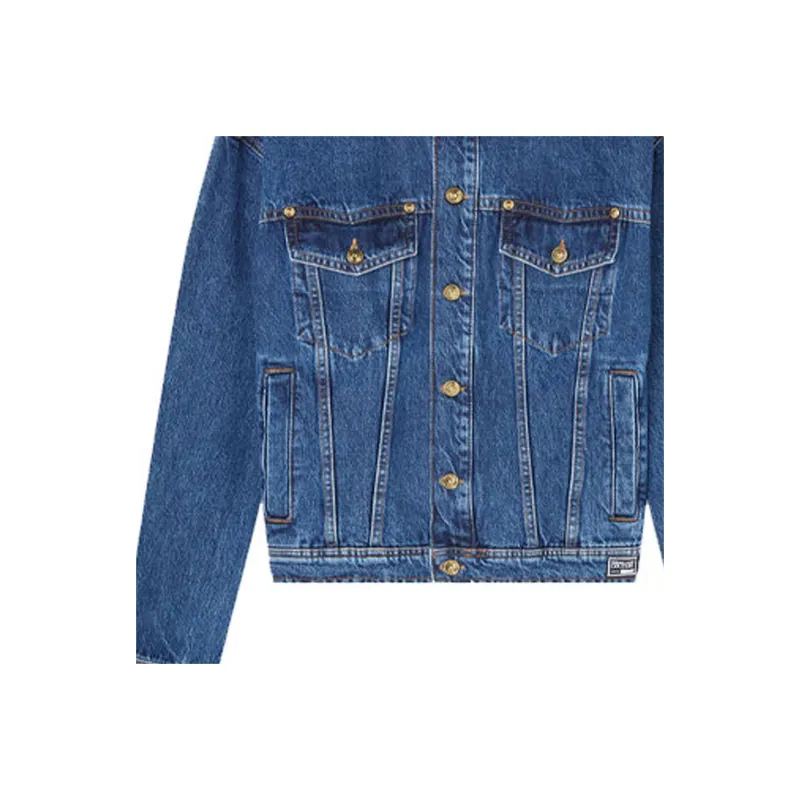 VERSACE JEANS COUTURE Denim Jackets Men Blue-4