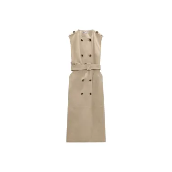 ZARA Sleeveless Dresses Women's Light Whiskey