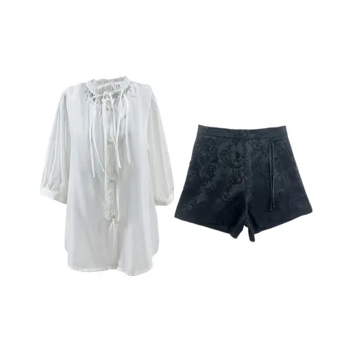 MOPB Shirt Matching Set Women's White+Black