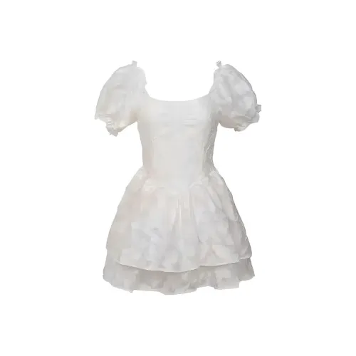 Incolore Short Sleeved Dresses Women's Ecru