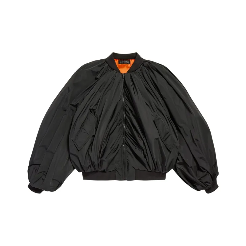 Balenciaga Draped Bomber Jacket-0