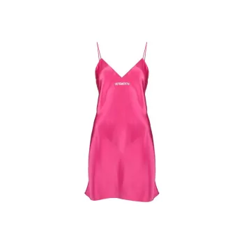 Vetements Slip Dresses Women's Rose Red