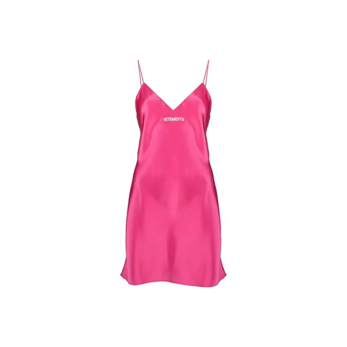 Vetements Slip Dresses Women's Rose Red-0