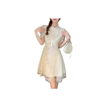 Juden Choi Short-Sleeved Dresses Women's Apricot