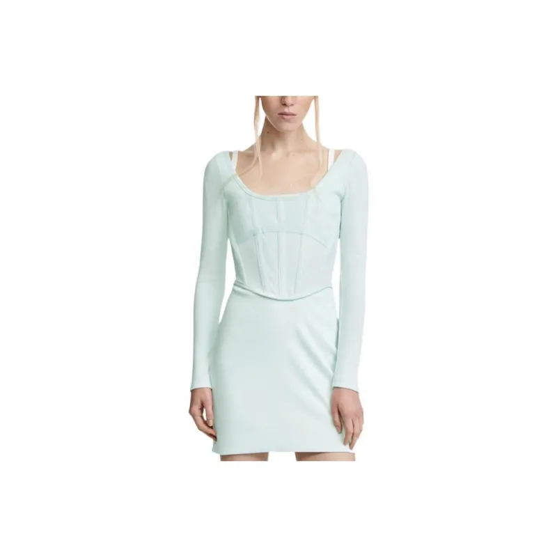 DION LEE Long-Sleeved Dresses Women's Light Blue-0