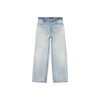 Balenciaga Women's Ankle Cut Japanese Authentic Denim Jeans Light Blue