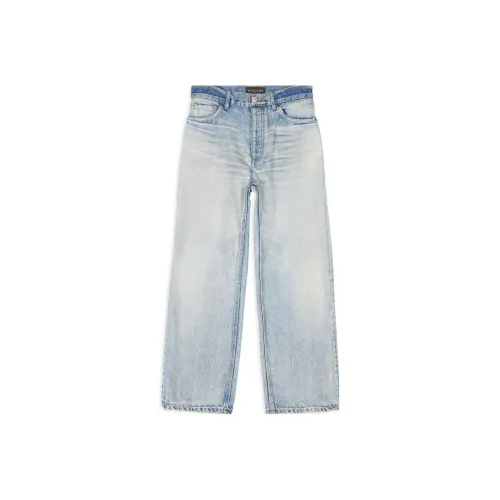 Balenciaga Women's Ankle Cut Japanese Authentic Denim Jeans Light Blue