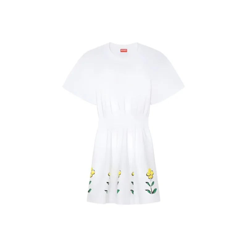 KENZO X Nigo FW22 Drop2 Short Sleeved Dresses Women's White-0