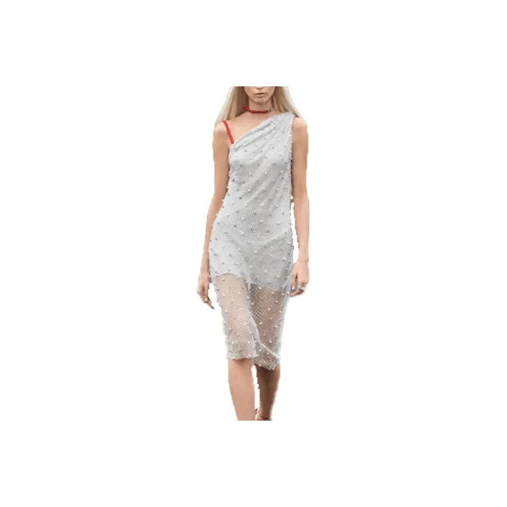 Givenchy Sleeveless Dress Women's Silver Gray-0