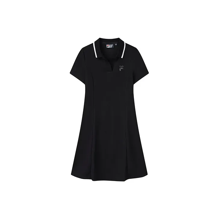FILA Short Sleeved Dress Women's Jet Black-0
