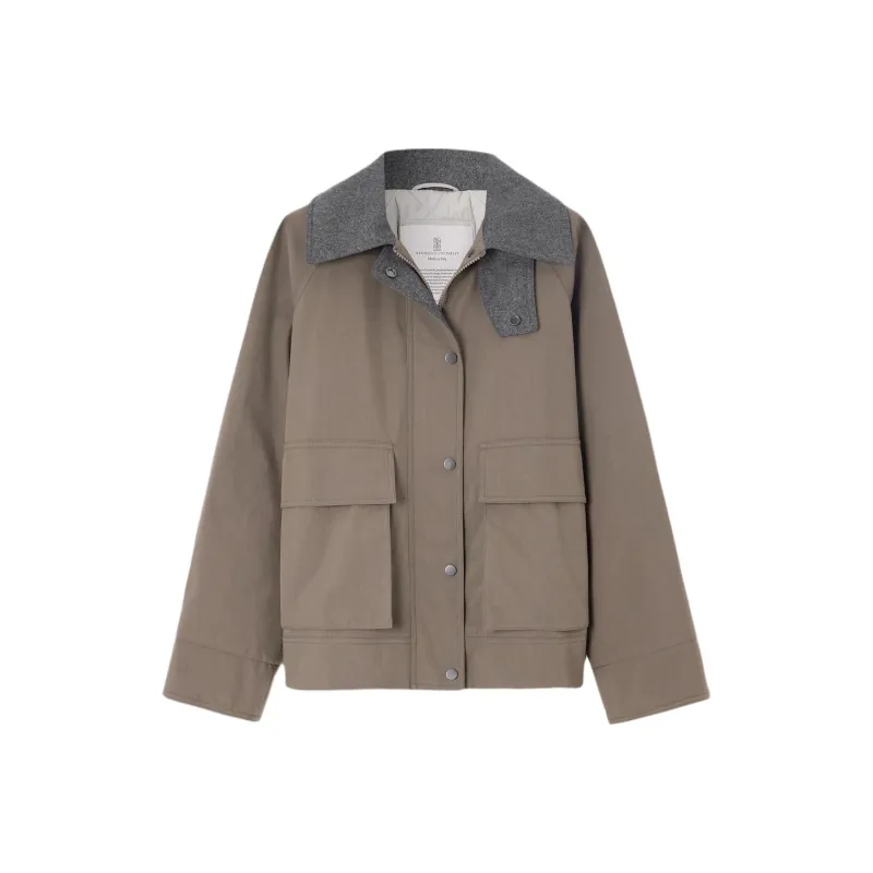 Brunello Cucinelli Contrasting collar Jacket-0
