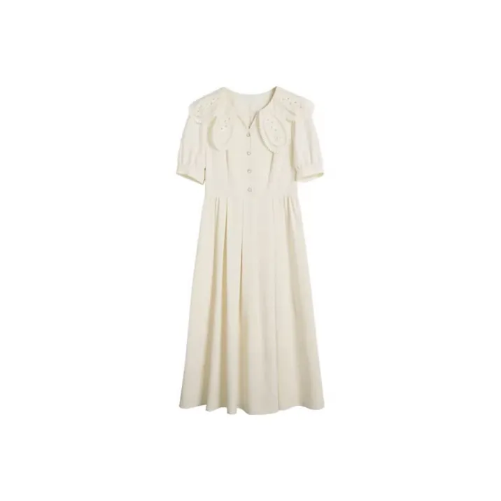 Olrain Slip Dresses Women's Apricot Yellow-0