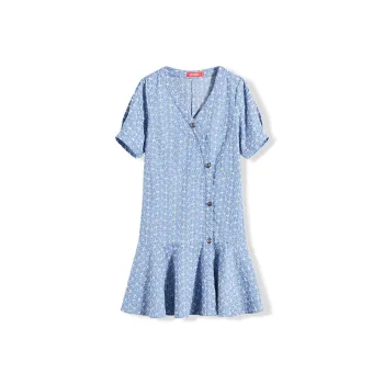 EPTISON WOMAN A Line Skirt Dress Oxygen Blue