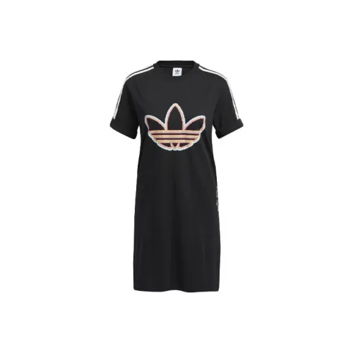 Adidas Originals Short Sleeved Dresses Women's Black