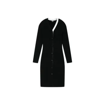 DKNY Long Sleeved Dresses Women's Black & White