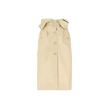 Jacquemus Denim Long Skirts Women's Beige