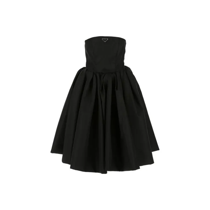 PRADA Sleeveless Dresses Women's Black-0