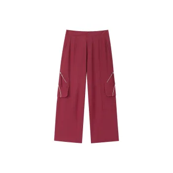 PEACEBIRD Casual Pants Women's Bicycle Red