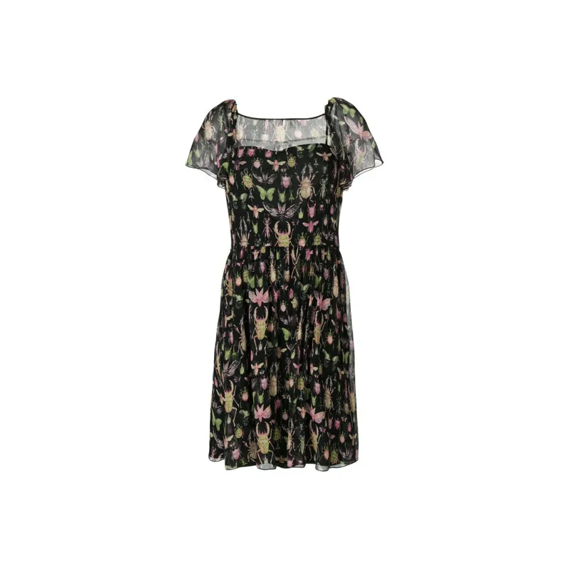 RED VALENTINO Short Sleeved Dresses Women's Black-0