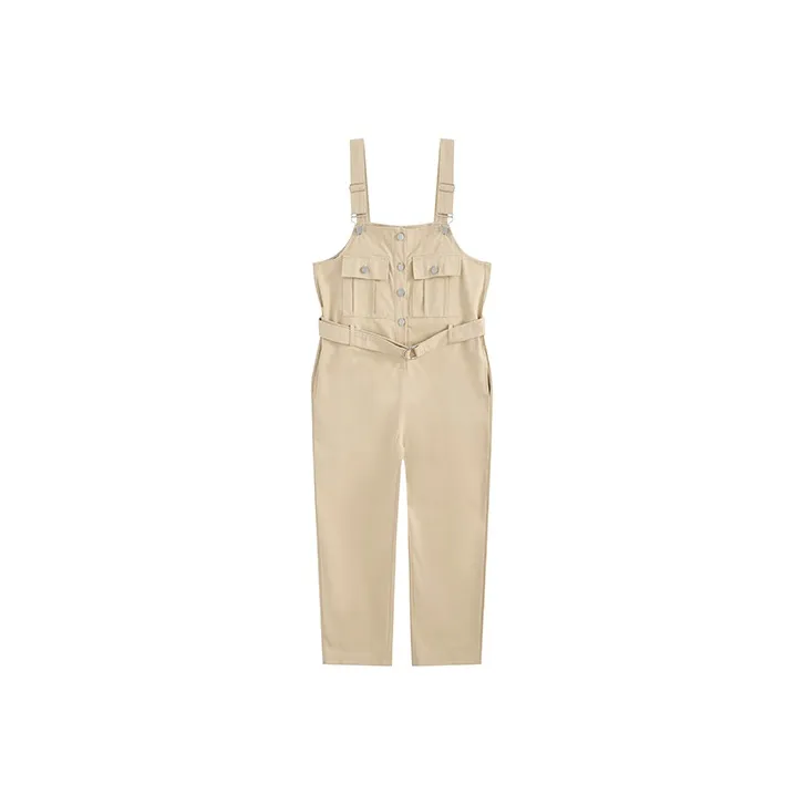 MINCOCROSEPEPPAR Overalls Women's Khaki Overalls-0