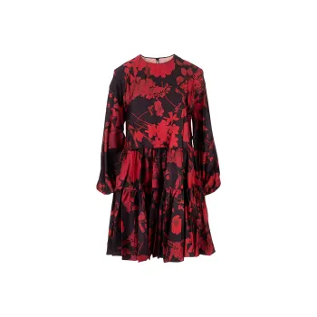 Valentino Long-Sleeved Dresses Women's Red