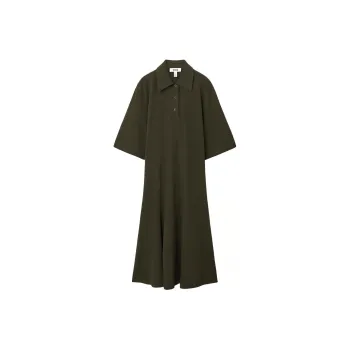COS Short Sleeved Dress Women's Dark Brown