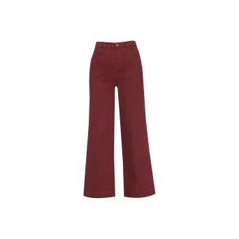 E.BECKY Jeans Women's Total Crimson Color